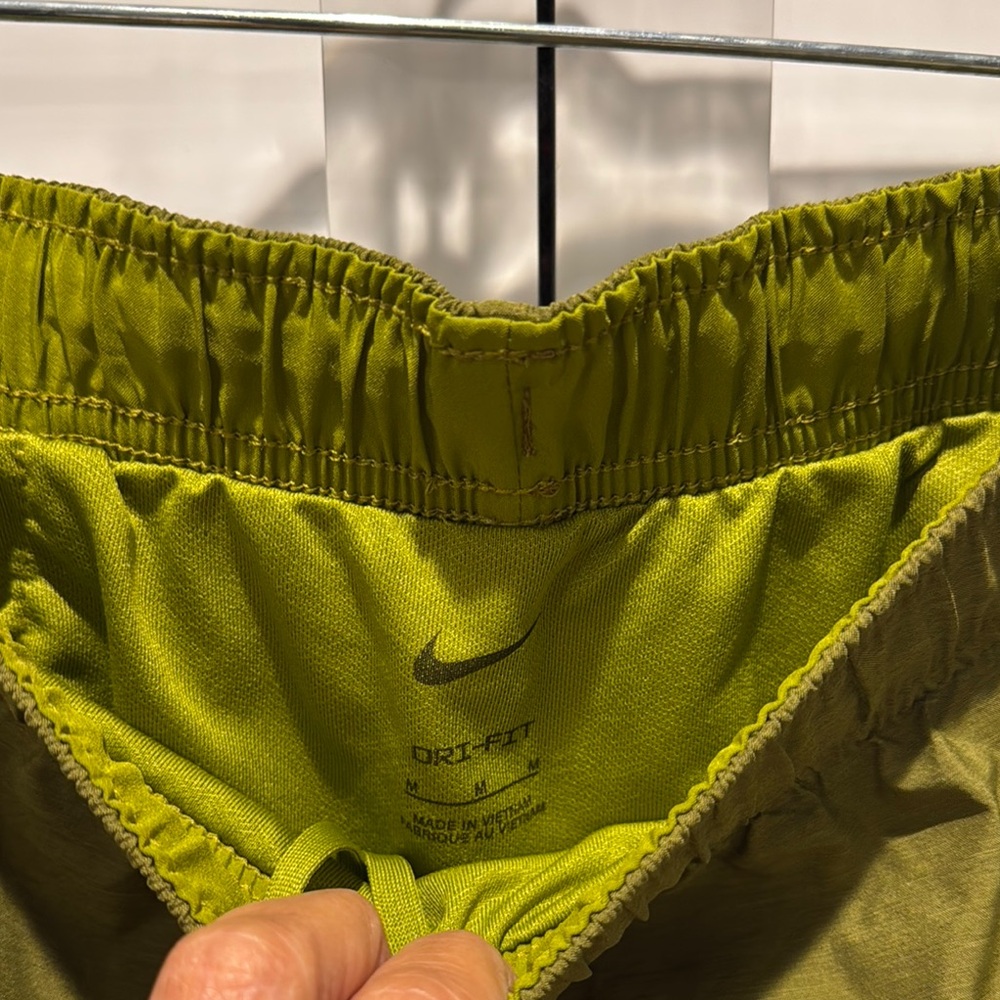 Nike NWOT Dri-Fit Olive Green Athletic Shorts with underwear attached - Picture 3 of 7